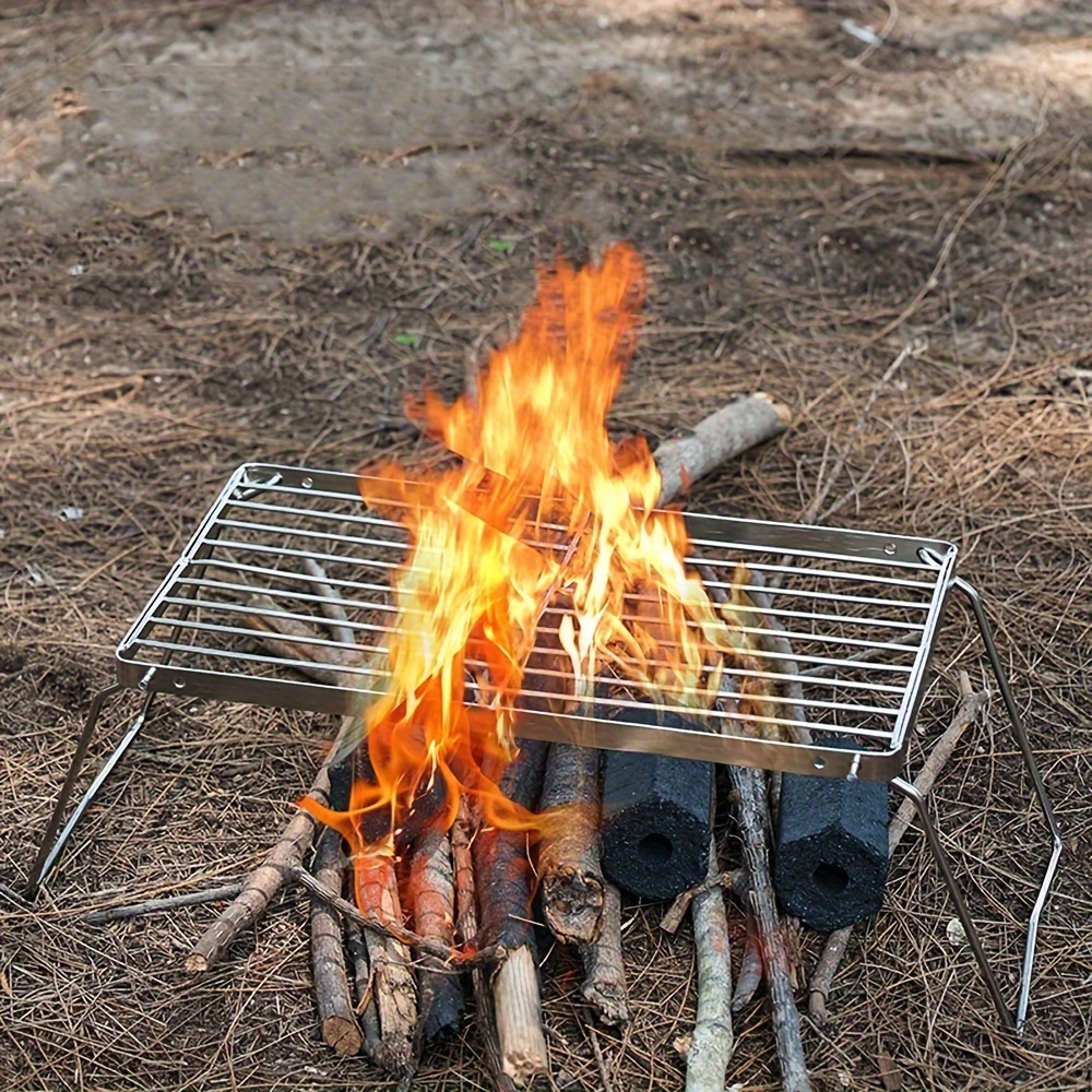 Open Fire Cooking Equipment Tripod Camping Fire Pit Bbq