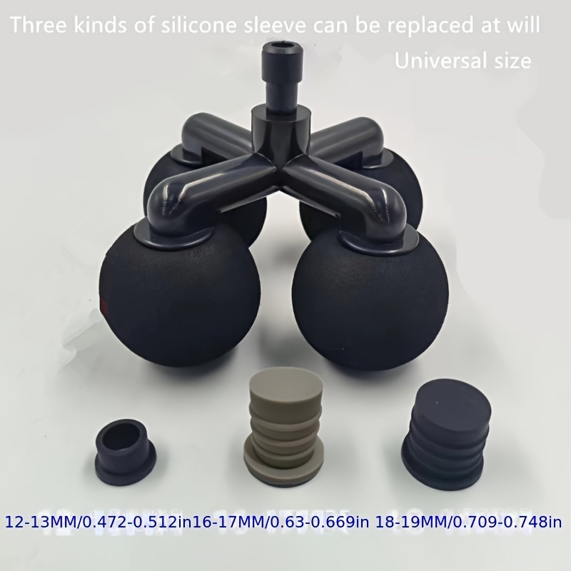 1pc Fascia Gun Creative Silicone Massage Head, Four-Head Plastic Accessory Massage Head, Muscle Massage Head, Deep Tissue Massager Replacement Head Suitable for Waist, Legs, Shoulders