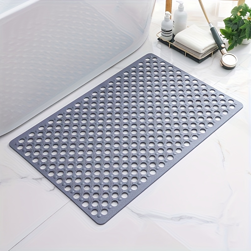 1pc - Quick Drying Anti-slip Bath Mat | Silicone Shower Mat With Circular Hole Design, Massage Ring, Suitable For Shower Rooms, Hotels, Toilets, Bathtubs