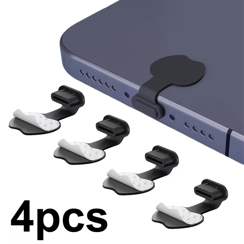 TEMU 4 pezzi Tappi Antipolvere per Porta di Ricarica USB C, Antidistacco Tipo C, Protezione Antipolvere per Evitare Graffi e di Ricarica Sbagliate,