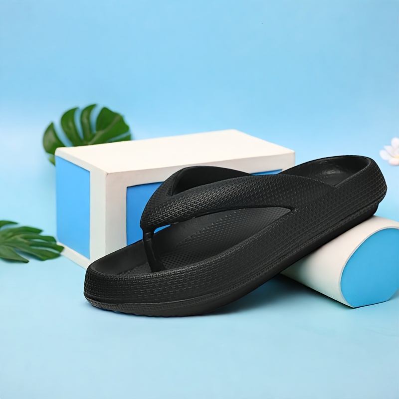 womens lightweight eva beach sandals slip on flat sole summer slippers with cushioned     beige white light grey dark grey for poolside casual outdoor wear   slipon design cushioned insole Product details 5