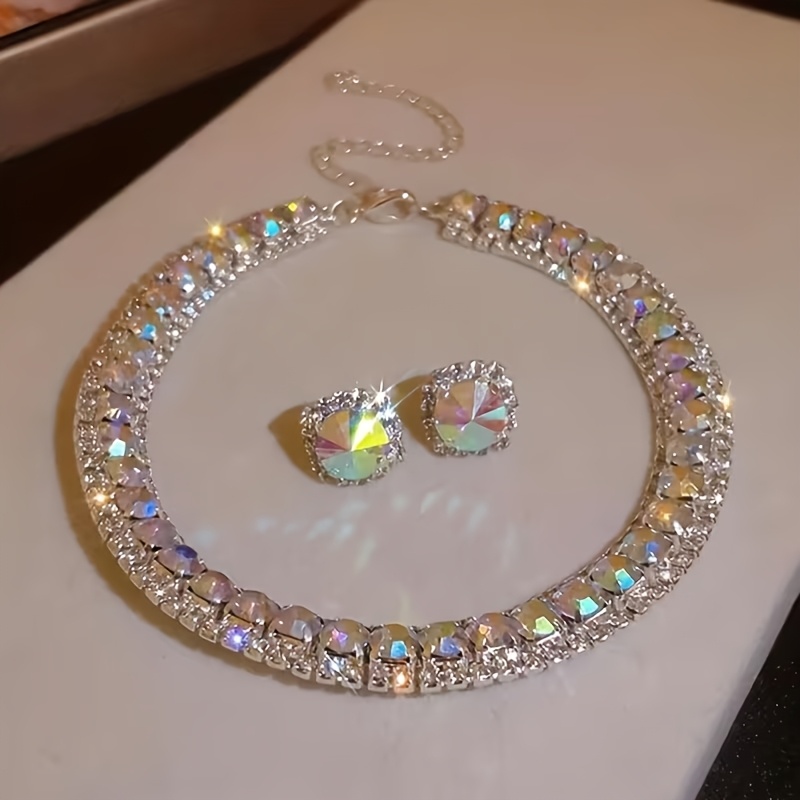 TEMU Light Luxury Temperament Collarbone Chain, A Fashionable And High-end Neck Accessory, Suitable For Evening Gown Parties And Gifting
