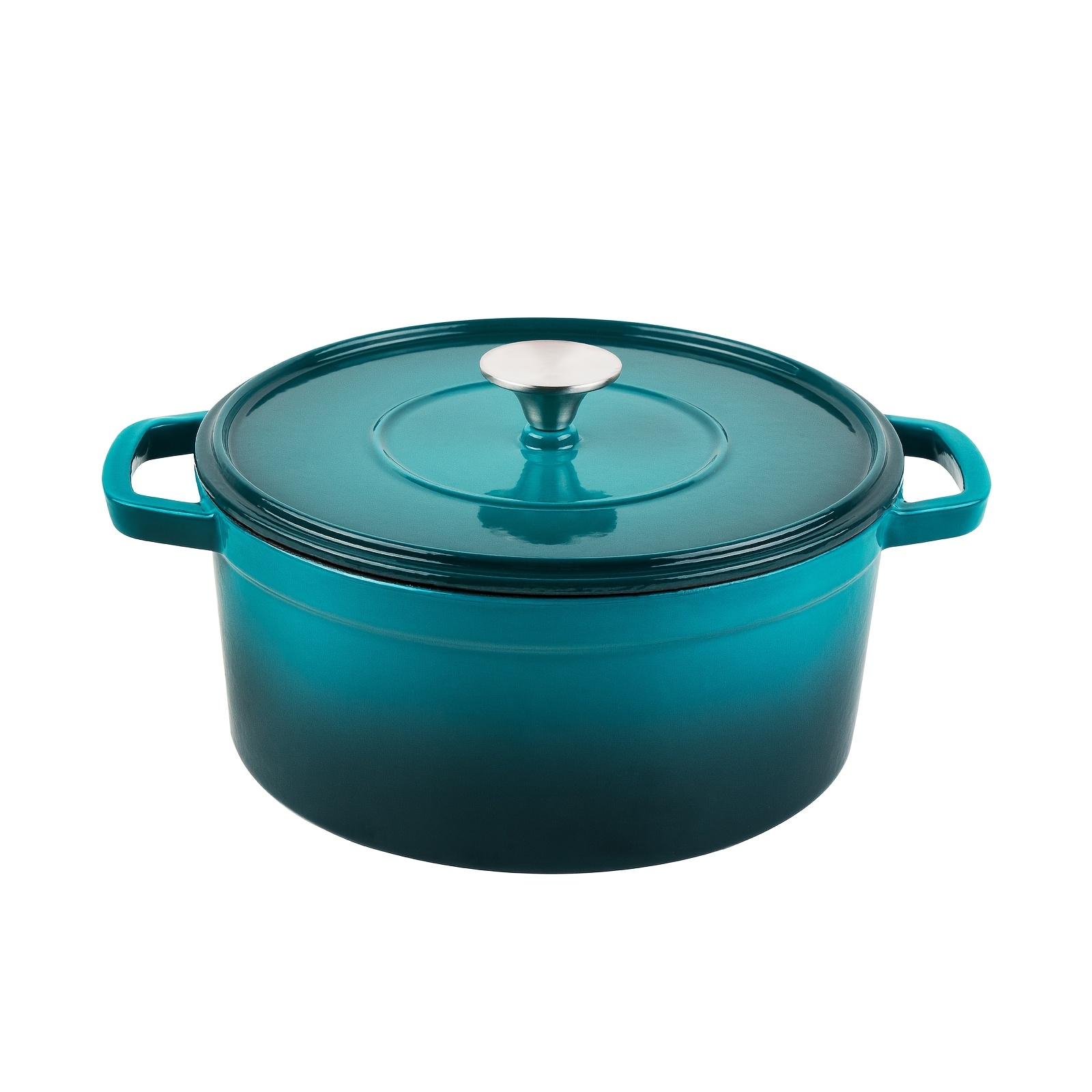 

3qt Enameled Iron Pot, No-coating, Stovetops, 9- Lid