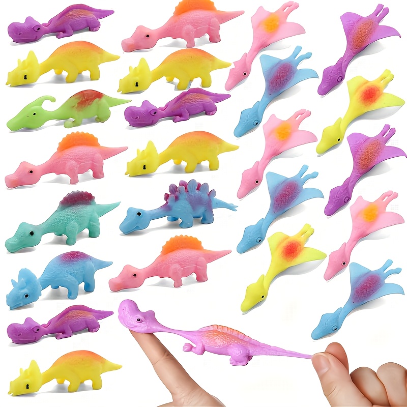 6/12/18/36 stück   dinosaurier finger spielzeug, weihnachtsgeschenk für enkel, weihnachtsgewinnspiele, mini dinosaurier finger katapult spielzeug, quetschpreis, spielzeug geschenk für jungen und mädchen, schule, geburtstags flugspiel party geschenk