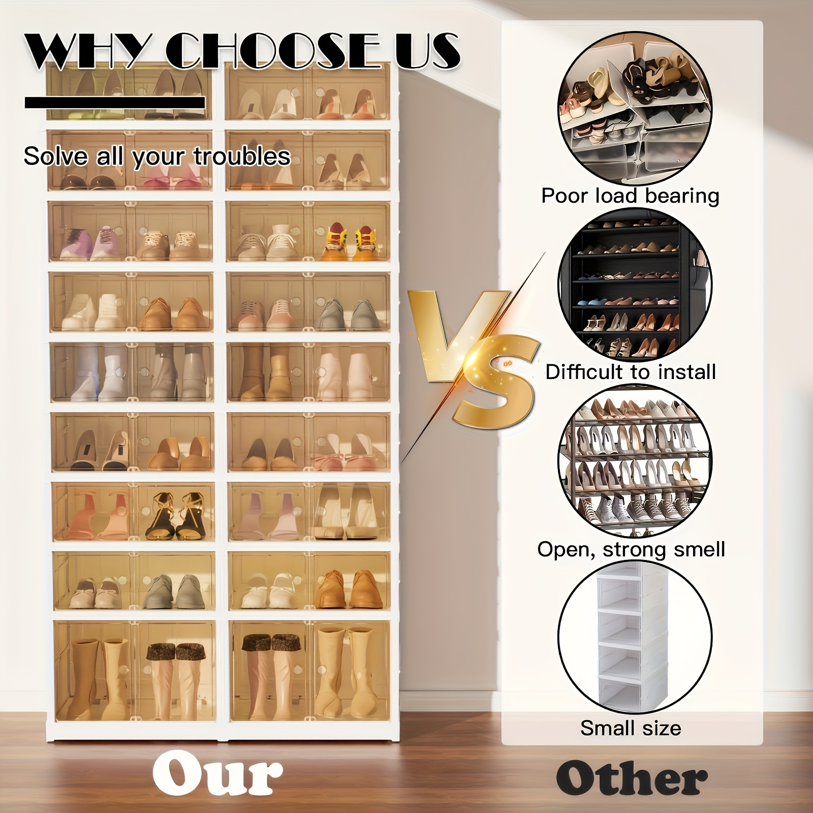 3点セットNEIGHBORHOOD CI/P SNEAKER STORAGE 2 現貨NEIGHBORHOOD CI / P-SNEAKER STORAGE 塑料黑色鞋盒收納盒