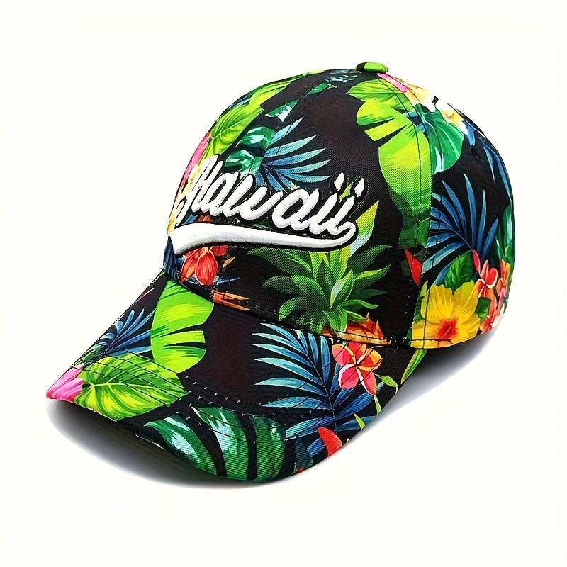 Image of 1 Unisex Baseball Cap Featuring An Embroidered Tropical Fruit , Perfect For Beach , Daily Wear, Outdoor Activities Like Fishing, Hiking, Mountaineering, Camping, And Vacations