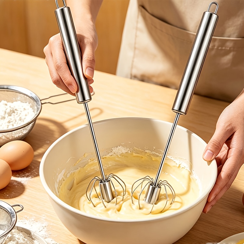 Hand-Push Egg Beater for Home Mixing and Blending