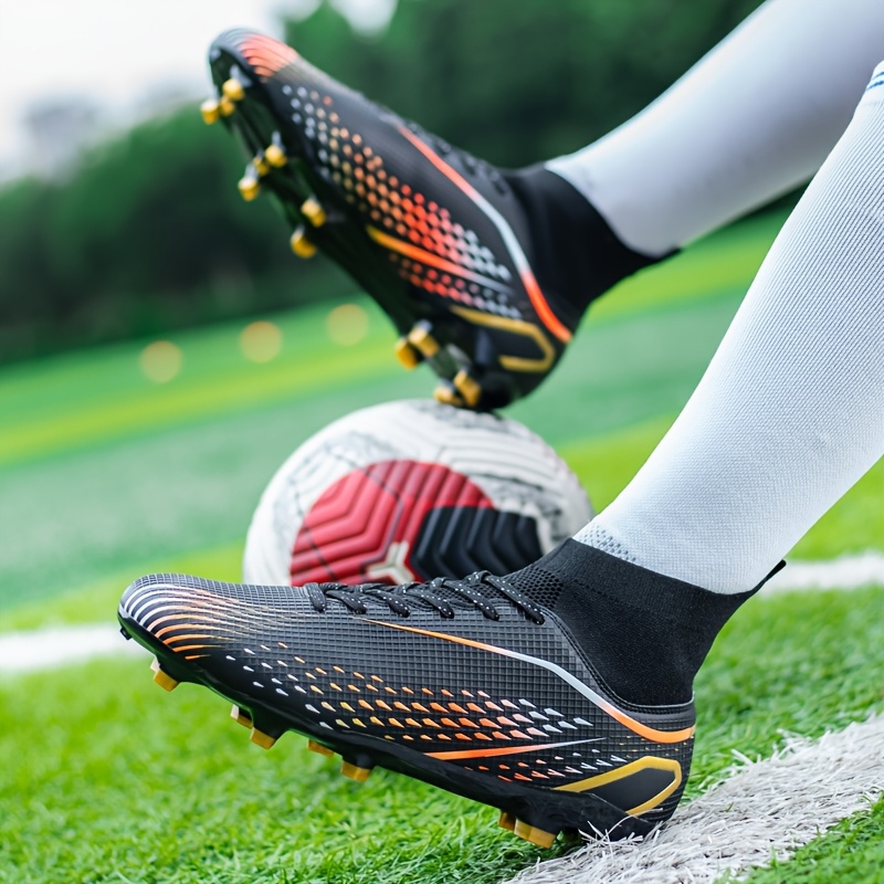 herren high top kunstrasen fußballschuhe schwarz Temu Switzerland - Main Image