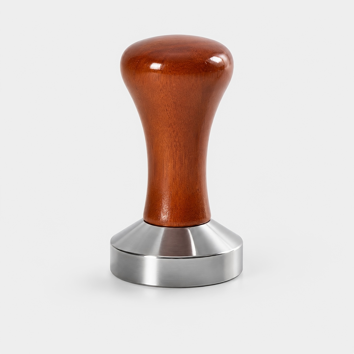 TEMU 1pc 51/53/58mm Coffee Tamping Tool, Espresso , Heavy Alloy Espresso Tamping Hammer With Wooden Handle, Essential Barista Tool, Wooden For Coffee