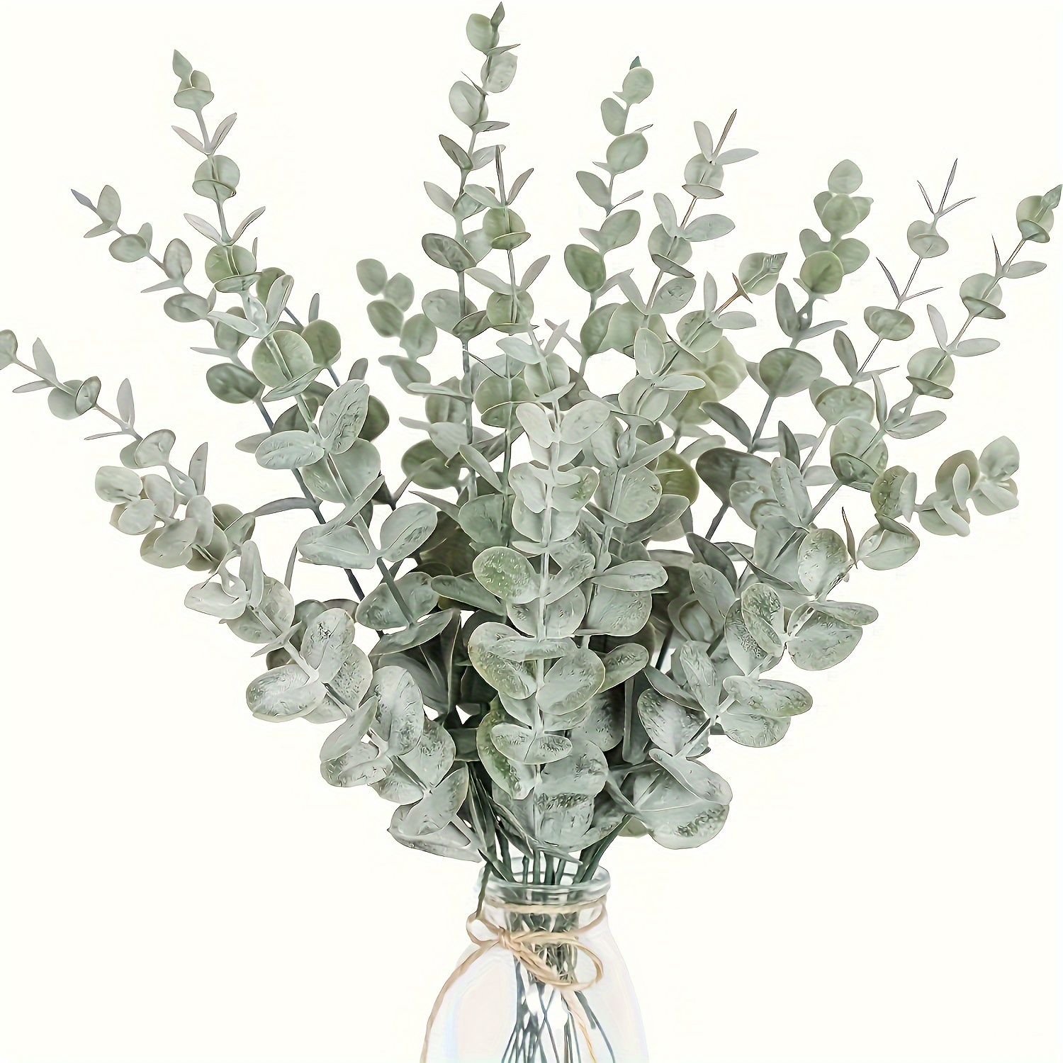 

10/24pcs Artificial Eucalyptus Leaves Stems - Home Office Flowers Bouquet Centerpiece Wedding Decoration