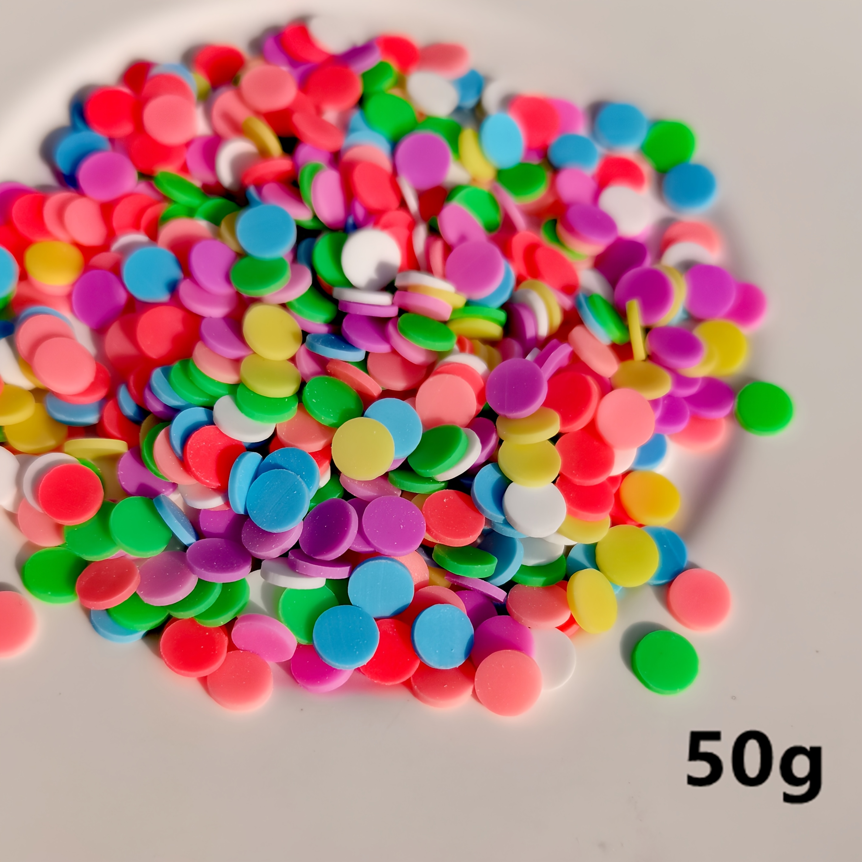 TEMU 50g Fimo Polymer Clay Sheets, Assorted Colors, Approximately 1800pcs, Diy Craft Material, Resin Sprinkles, Candy Sprinkles, Clay Sprinkles,