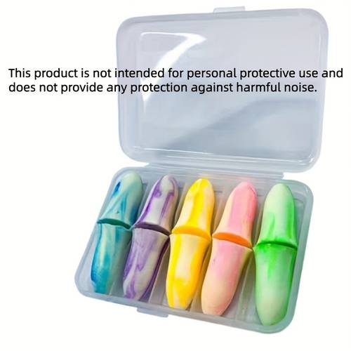 10 piezas de tapones de oídos de esponja reutilizables, coloridos y de - colores aleatorios - , cómodos y duraderos, ideales para dormir, estudiar y trabajar - con una de almacenamiento transparente, para tapones de oídos de estudio, esenciales para