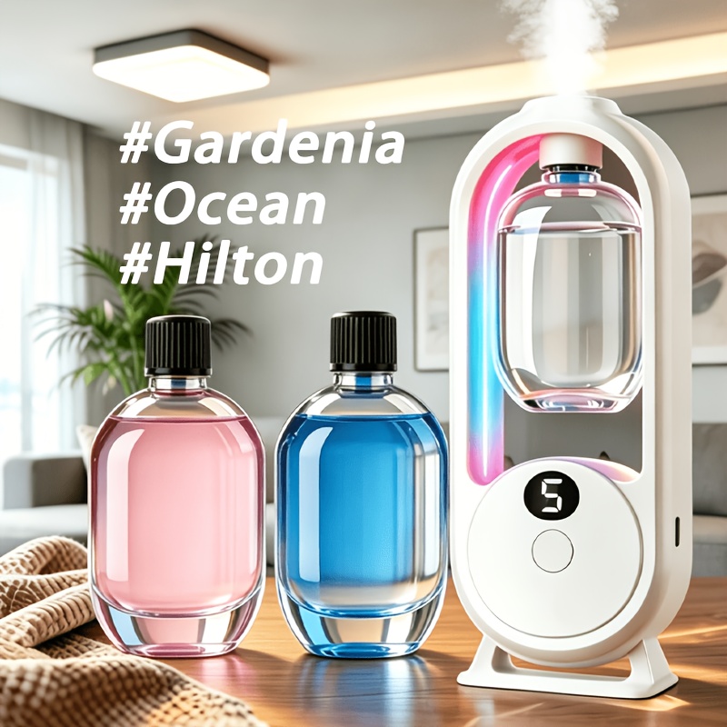 TEMU Diffuseur d'air à nano parfum, diffuseur de parfum intelligent avec veilleuse, utilisant la technologie de pulvérisation ultrasonique