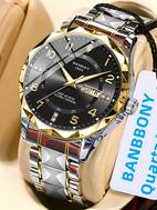 stainless steel quartz watch blue dial with roman date calendar display waterproof ipx7 casual sporty style casual sporty watch elegant watch design quartz movement