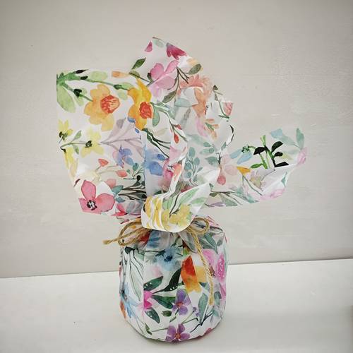 20 60 sheets hand drawn watercolor floral pattern gift packaging tissue 20 x 14 gift packaging paper suitable for wedding easter gifts handicrafts birthday gift packaging gift bag filling party gifts