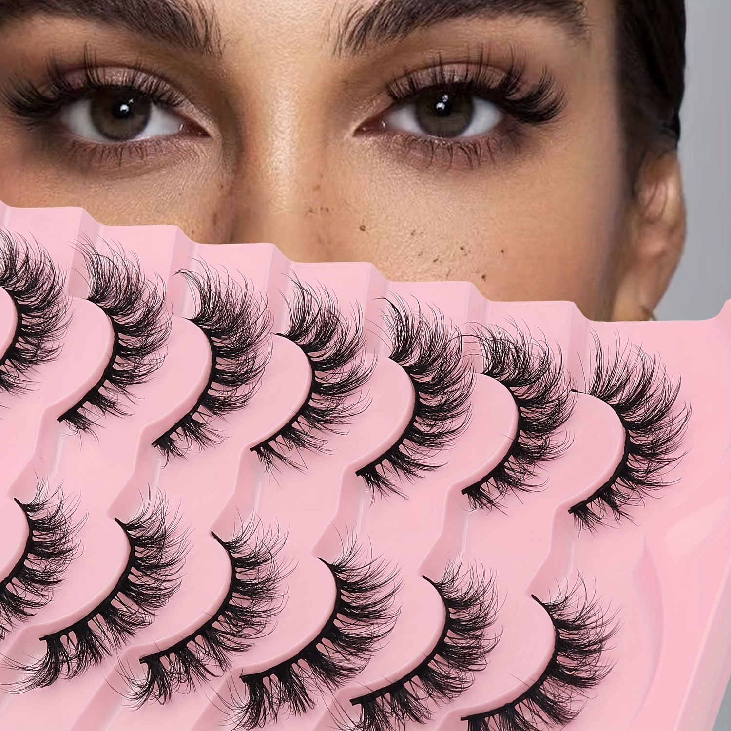 

7 Pairs Cat Eye False Lashes - Natural Look, Reusable & Easy Application For Beginners, 6-9mm, 10-12mm, 13-15mm, Yiwu Beauty