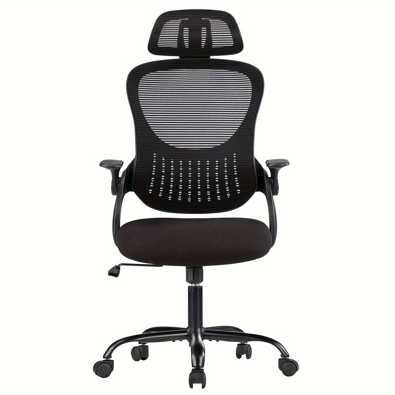 TEMU Home Gaming Chair, Office Chair, With Wheels, Armrests, And Fixed Head Cushions, Breathable Mesh Design, And Lumbar Support To Protect The Lumbar Spine