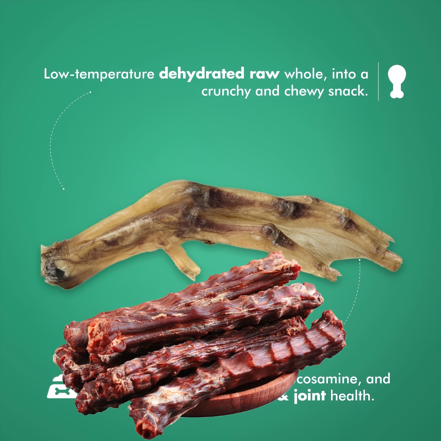 TEMU Freeze-dried Duck Feet 1lb Large Package