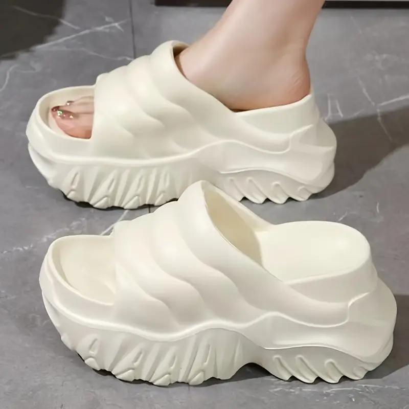 2025 new style womens summer fashion flip flops eva thick sole wear resistant open toe slip 3 colors black beige white lightweight for spring summer beach parties casual ideal holiday gift summer beach accessories party footwear durable footwear opentoe sandals party Product details 3