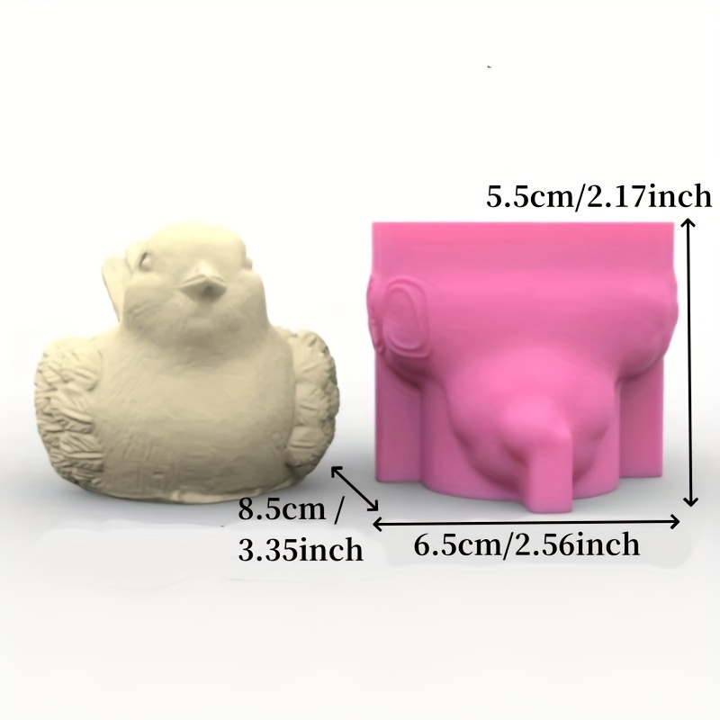 Bird Resin Flowerpot Silicone Mold Cute Pigeon Epoxy Resin Flowers Pot Mold Plaster Mold Concrete Mold