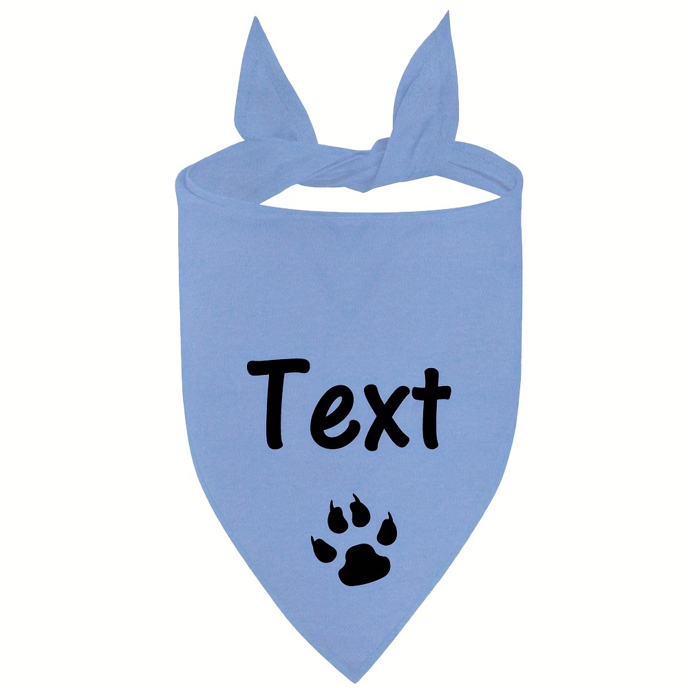 TEMU [customized] Dog Scarf Personalized Information Custom Triangle Scarf Pet Saliva Towel Cat Saliva Towel Jewelry Additions 12 Colors