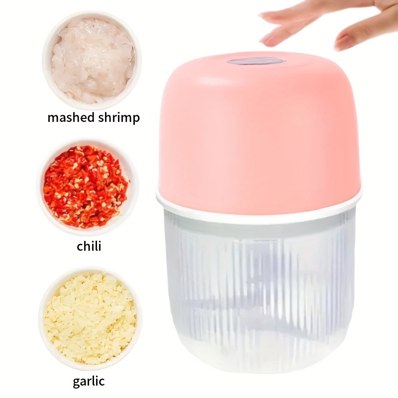 electric garlic crusher food chopper usb rechargeable garlic crusher electric vegetable chopper electric grinder 6 blade knife for fast   suitable for   vegetables garlic ginger chili etc Product details 1