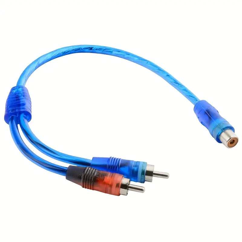 2 piezas cable de audio rca resistente - 1 hembra a 2 , con cabezales dobles para home theater, amplificador de coche, dj, audio profesional/consumidor - conexiones av fiables, configuración estéreo, diseño , cableado calidad, de sonido detalles 5