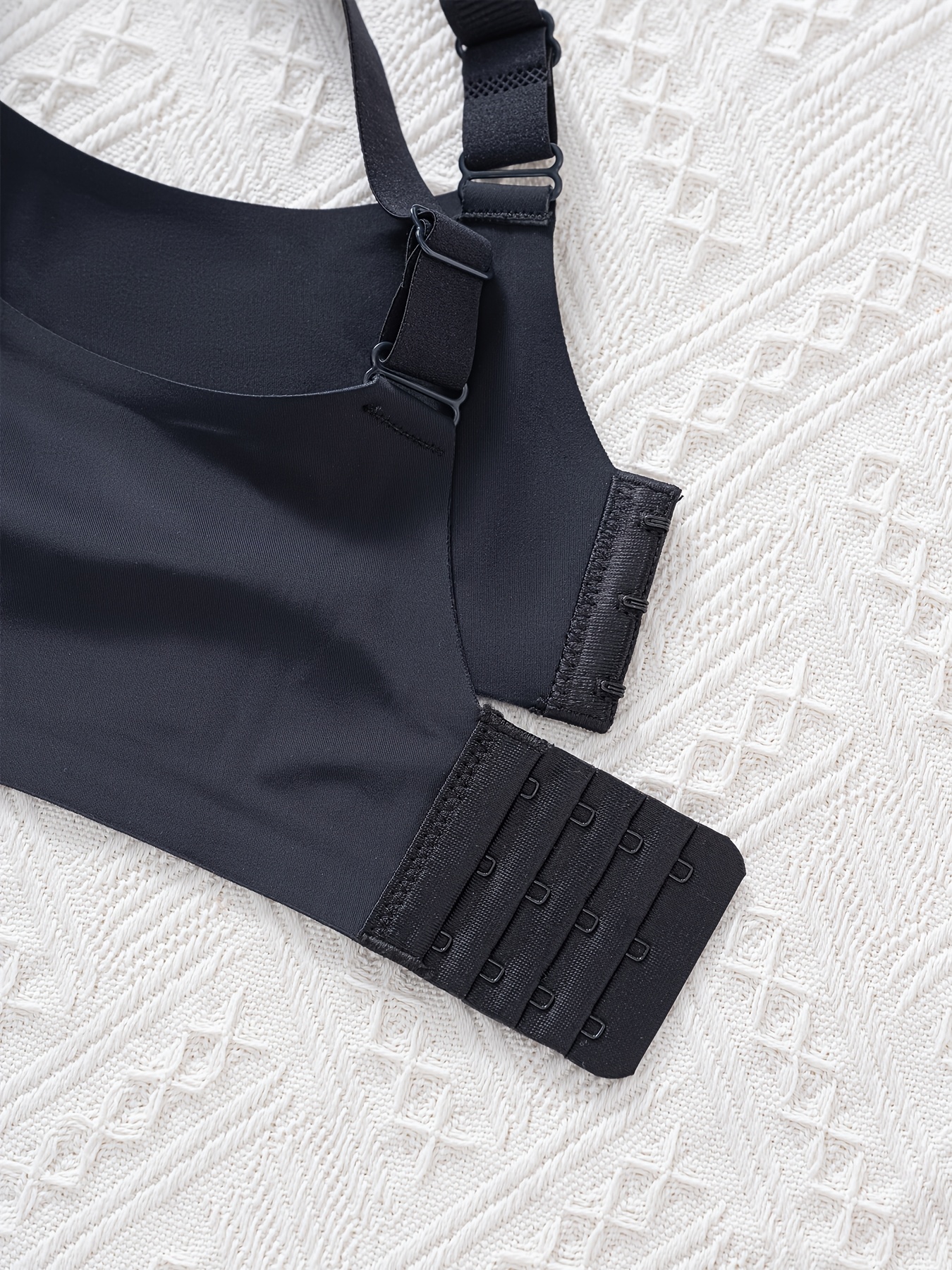 5pcs Seamless Jelly Sports Bra Set, Adjustable Straps