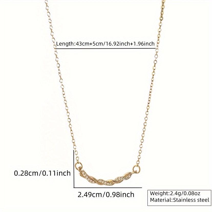 1pc Stainless Steel Necklace - Twisted Rope Pendant - Minimalist Elegant Design for Women - Durable Everyday & Party Jewelry - Perfect Gift for Ladies - Special Occasion Jewelry - Sophisticated Accessory