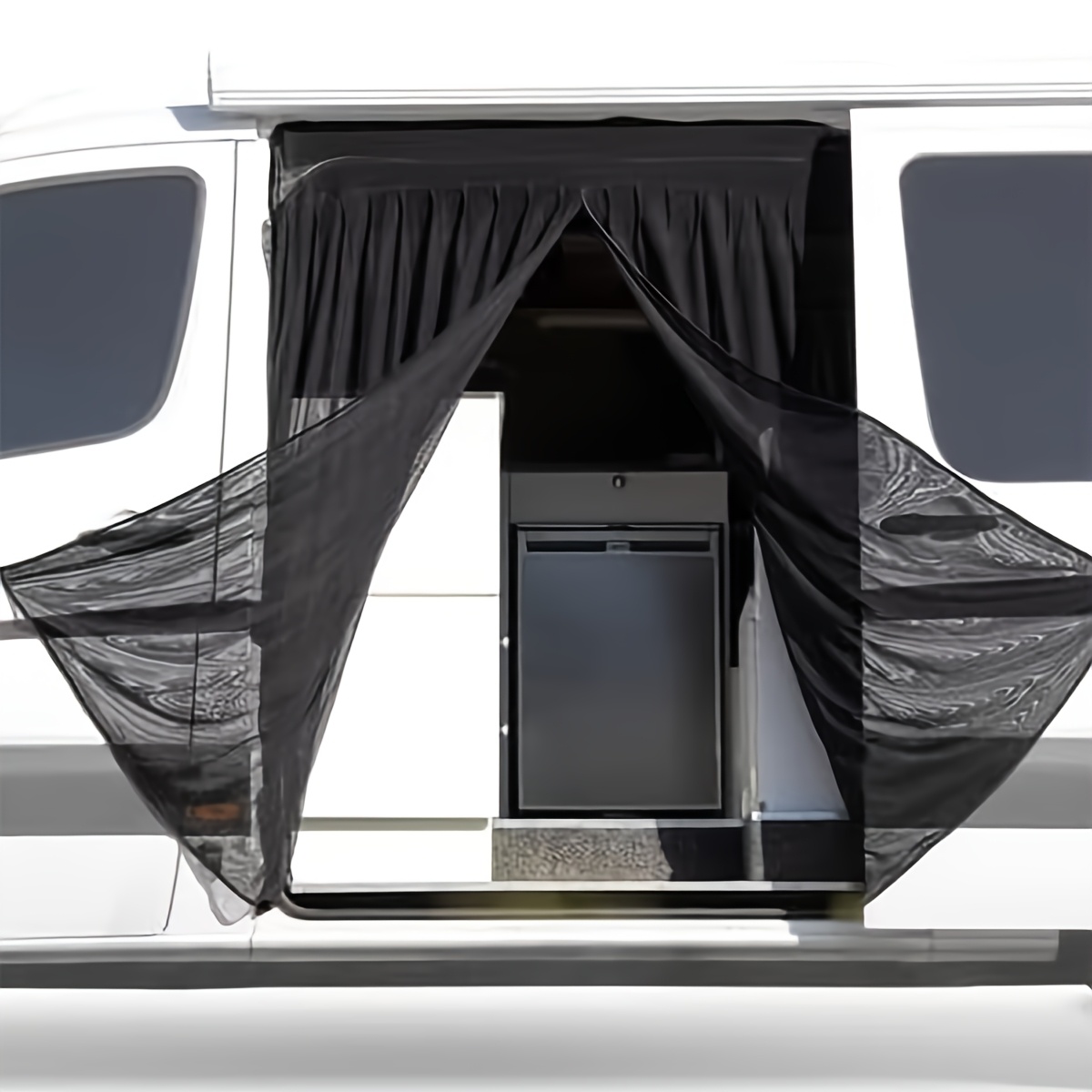 TEMU Rv Magnetic Door Curtains, Side Window Anti-mosquito Sunshade, Suitable For T4 T5