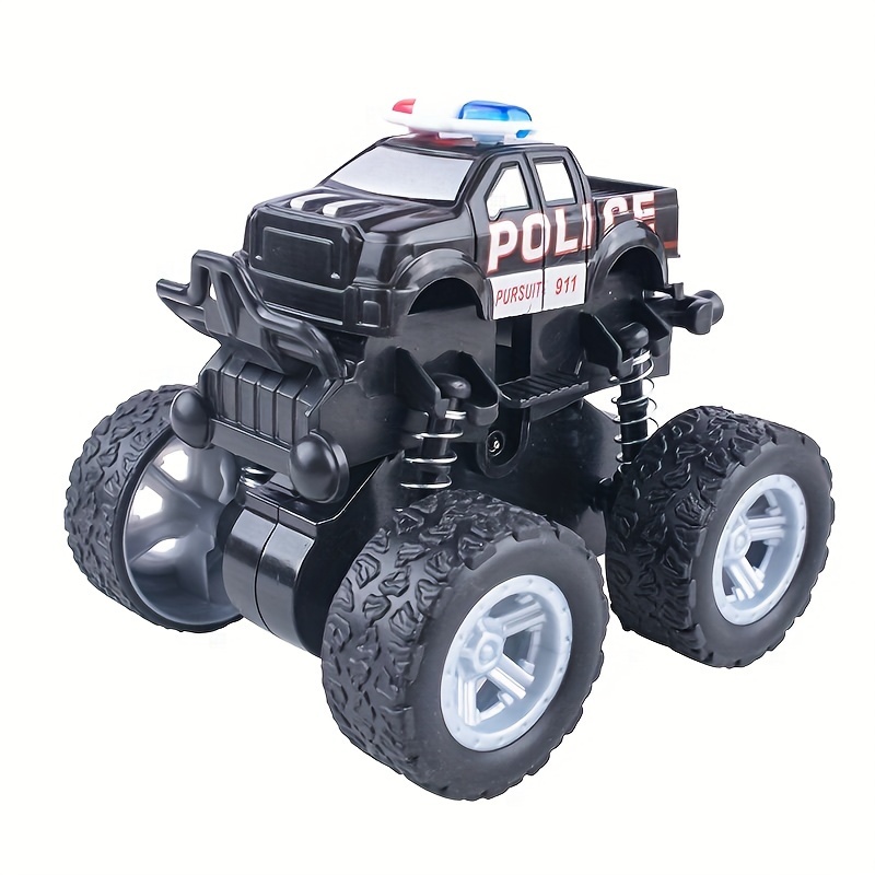Friction-Driven Police Car Toy: Inertia 4WD, Durable, And Suitable for Ages 3-6