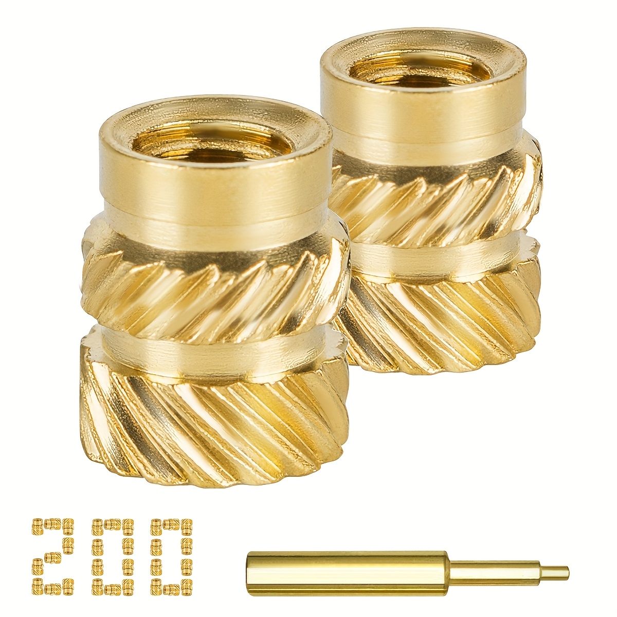 Mardatt 120Pcs M4x6x6 Brass Threaded Inserts - Heat Set For 3D Printing & Plastics