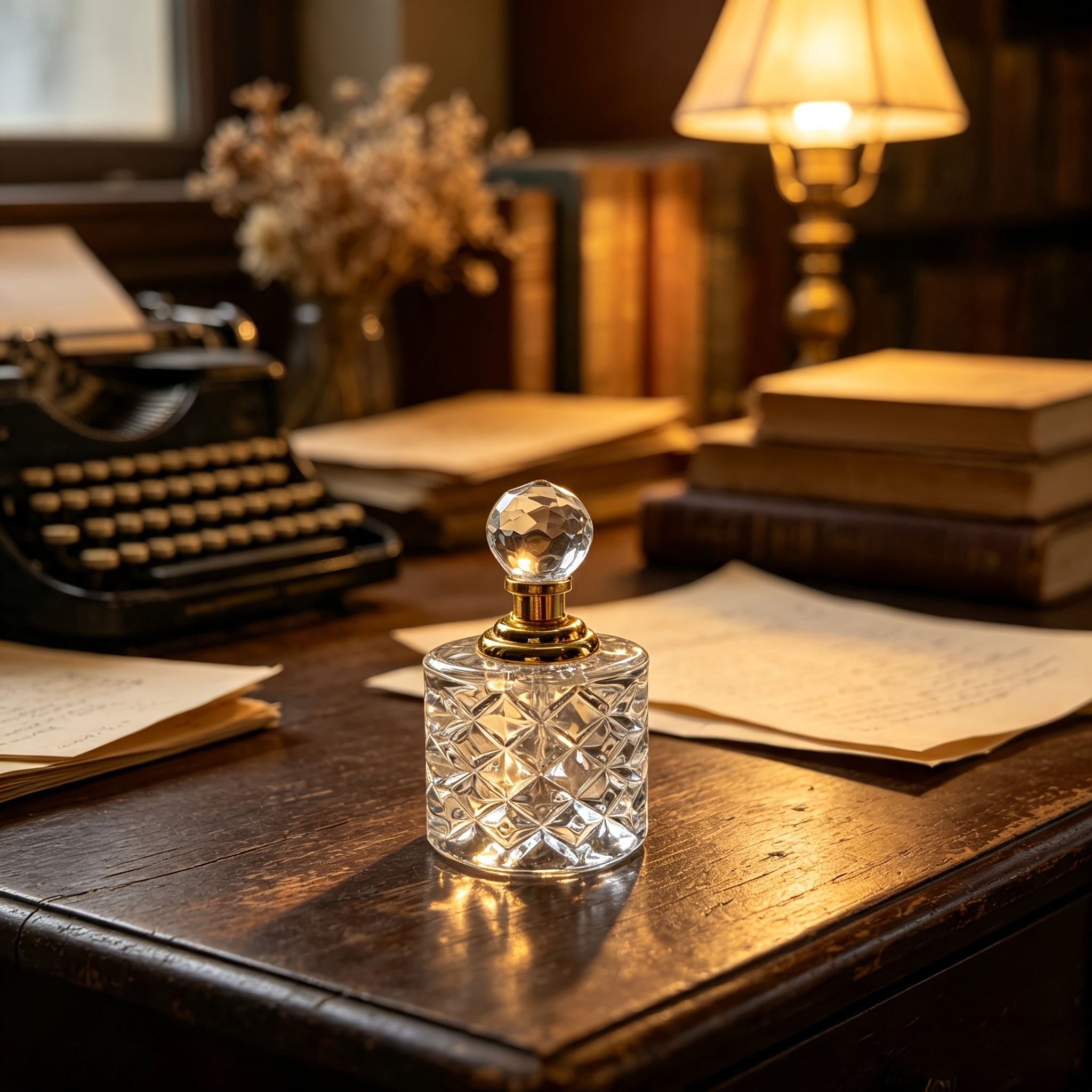 TEMU Flacon de parfum rétro de luxe de style européen, corps cylindrique sculpté en , à bouchon boule, rechargeable avec de l'huile essentielle de