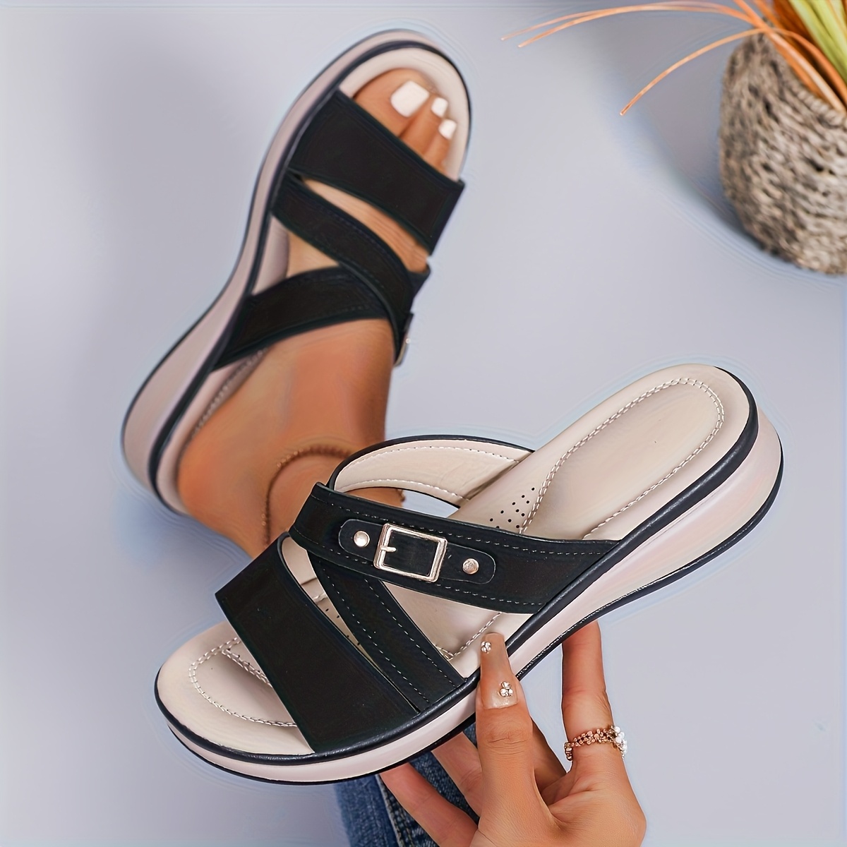 womens wedge sandals stylish elegant versatile and lightweight women shoes Product details 5