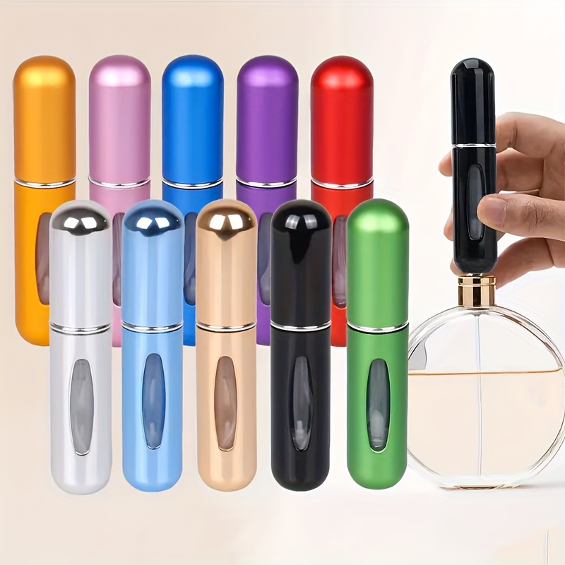 

10pcs 0.17oz Mini Refillable Perfume Atomizer, Hypoallergenic & Bpf-free, Travel-friendly Spray Bottle For Cosmetic Samples - Assorted Colors