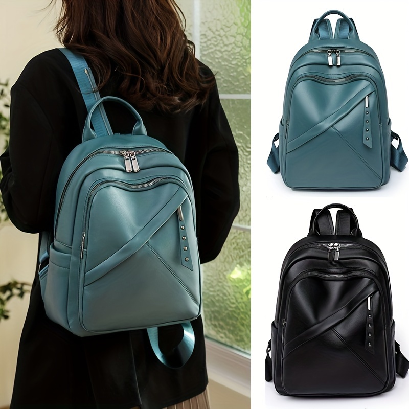 Comprar Mini mochila de cuero PU informal y sencilla para mujer, bolsos de  viaje, mochilas pequeñas, mochilas para estudiantes