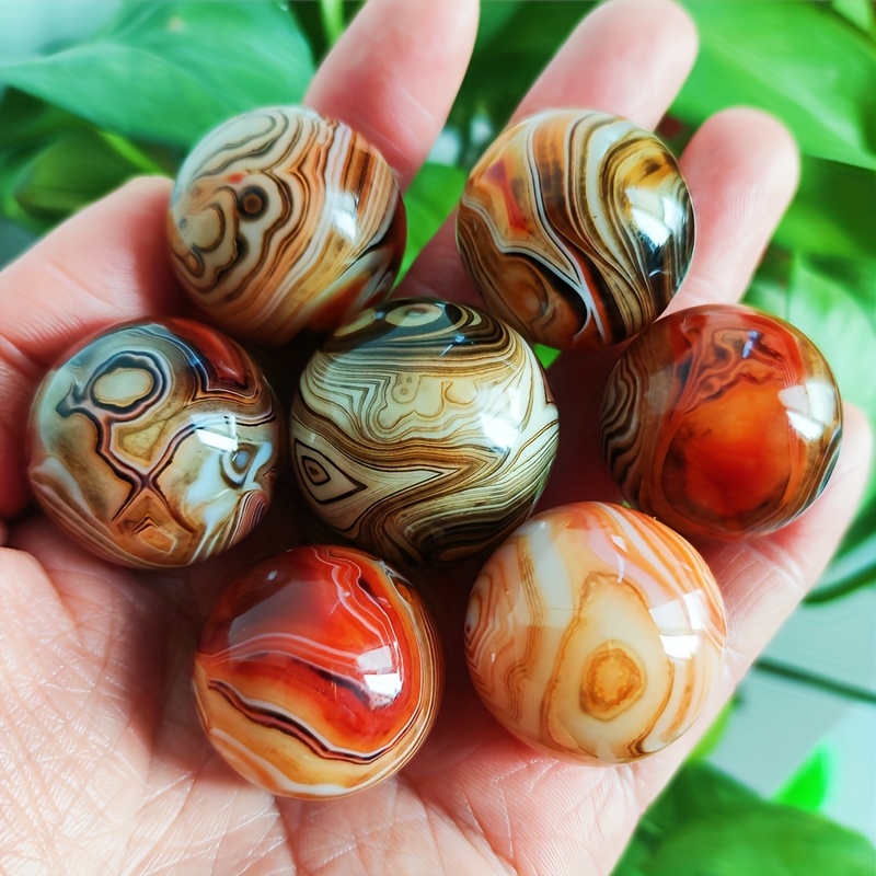 

Funaya 1pc 3cm Artificial Agate Ball Decoration To Send Friends , Natural Stone, May Irregular And Small , Random Delivery