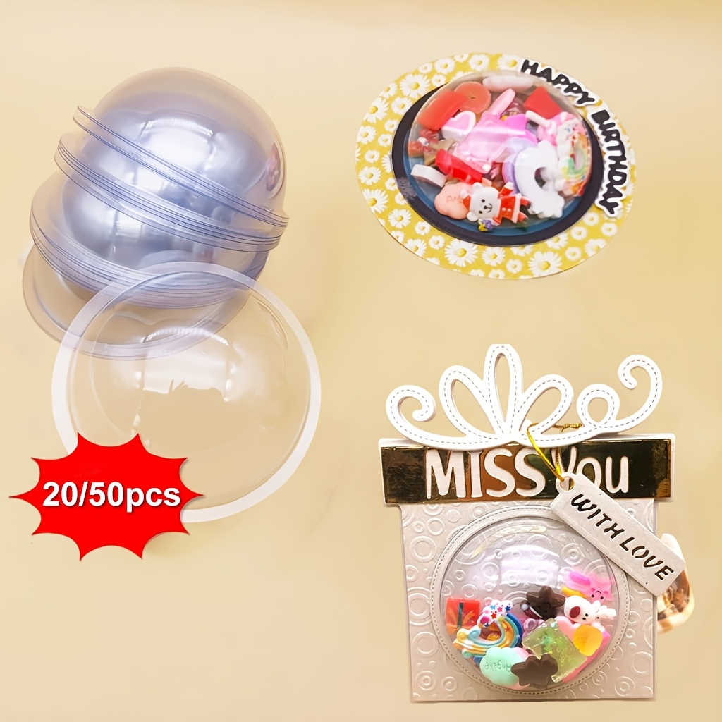 

Diy Plastic Candy Dome Set, 20 Transparent Molds For Making Candy Gift Boxes - Clear Plastic Templates.