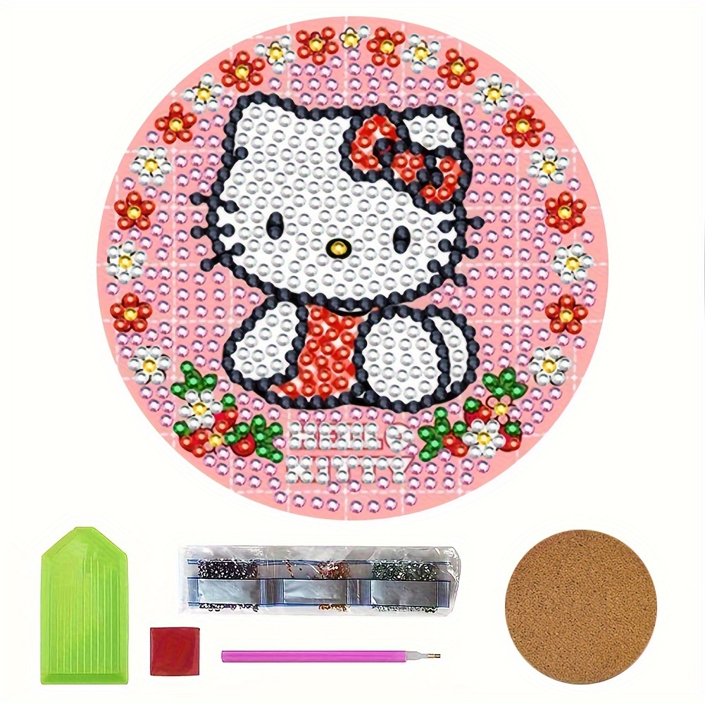 Hello Kitty Rhinestone Diamond Painting Time Lapse 