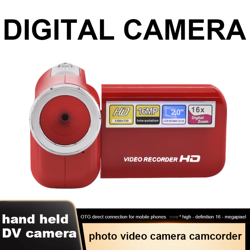 foto e artikullit vlog kamera dixhitale 16mp dv video camcorder, kamera camcorder, kamera portative video dixhitale 16x hd me ekran lcd 2-inç tft