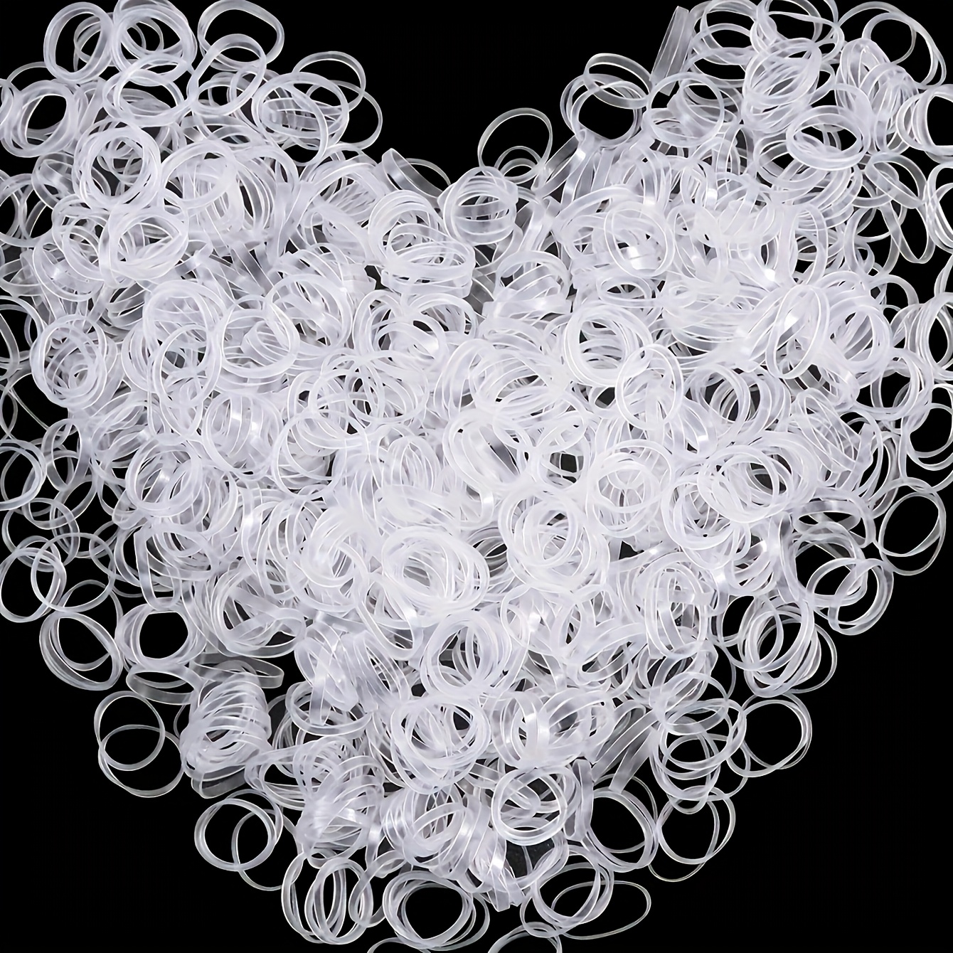 TEMU 250 Mini Hair Bands, Elastic Bands, Transparent Small Rubber Bands, Suitable For Small Braids, Wedding Hairstyles, Etc