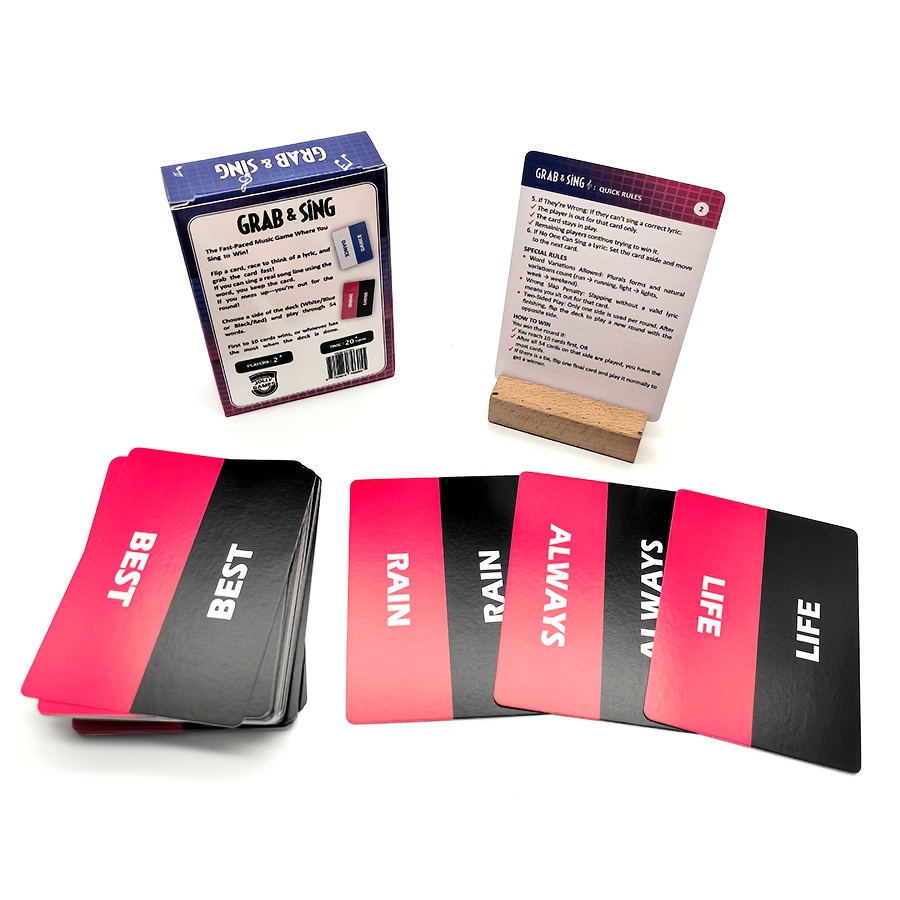 54 Double-Sided Singing and Interactive Game Cards