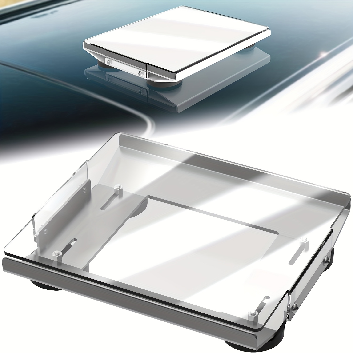 Support magnétique robuste de 199,58 kg pour Starlink Mini - Kit mobile verrouillable avec base en alliage d'aluminium, compatible avec voiture, toit, camping-car, camion - Compatible avec le système Internet par satellite Starlink Mini (aucune alimentation requise)