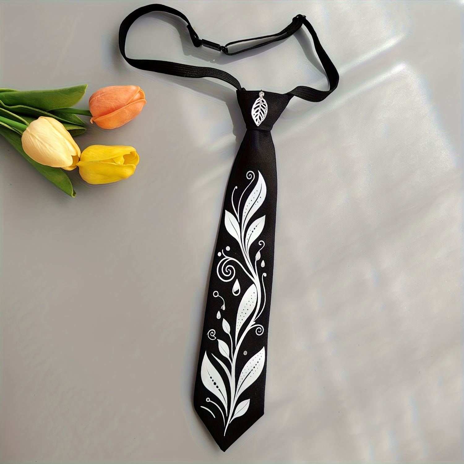 E-shop High-End Retro Blumenmuster Kombination Blattmuster Krawatte Original Dekoratives Trendiges Accessoire Unisex Klassisches und Modisches