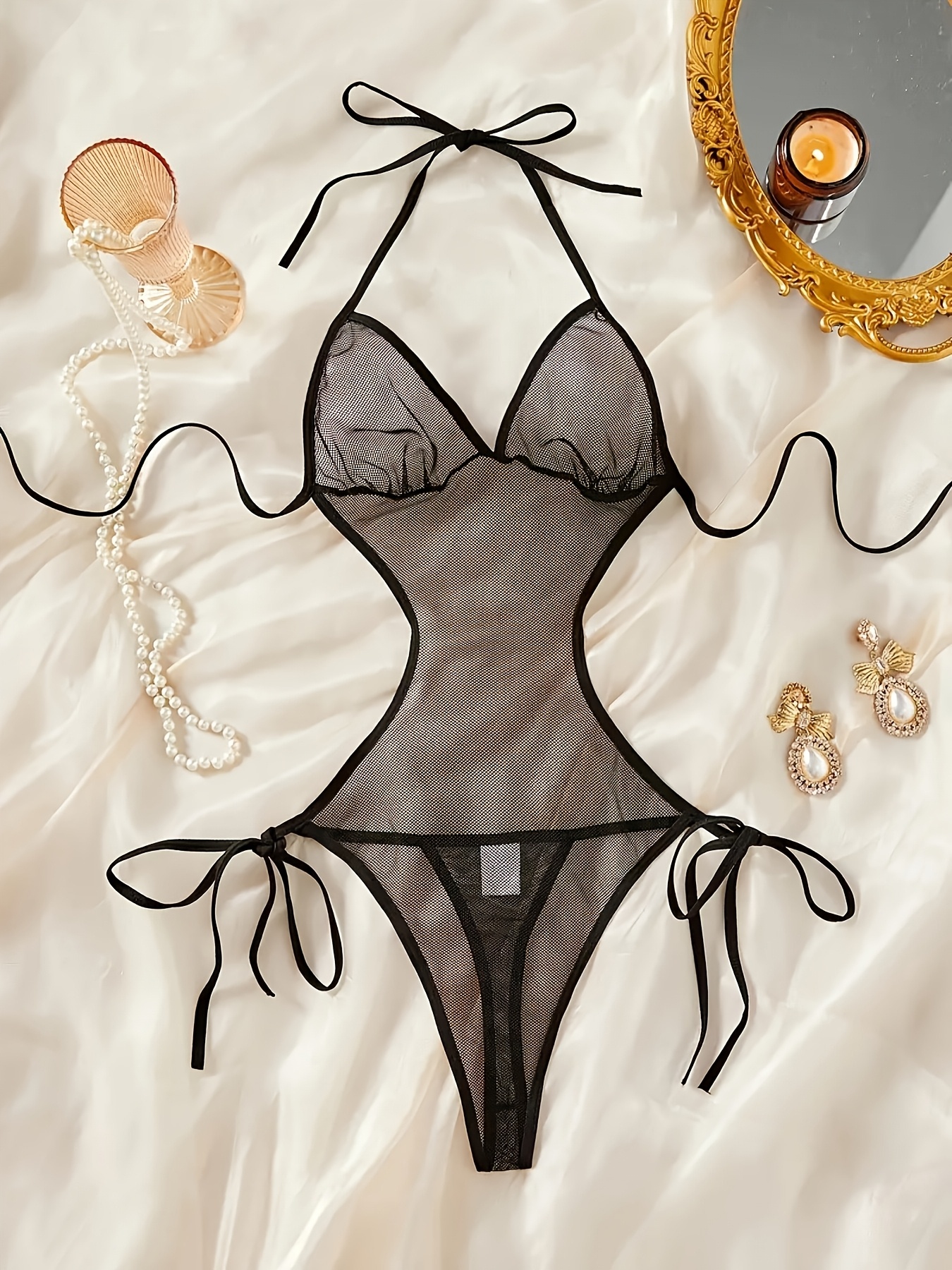 winter hot bowknot lace women's bodysuit lingerie | Shop Trends