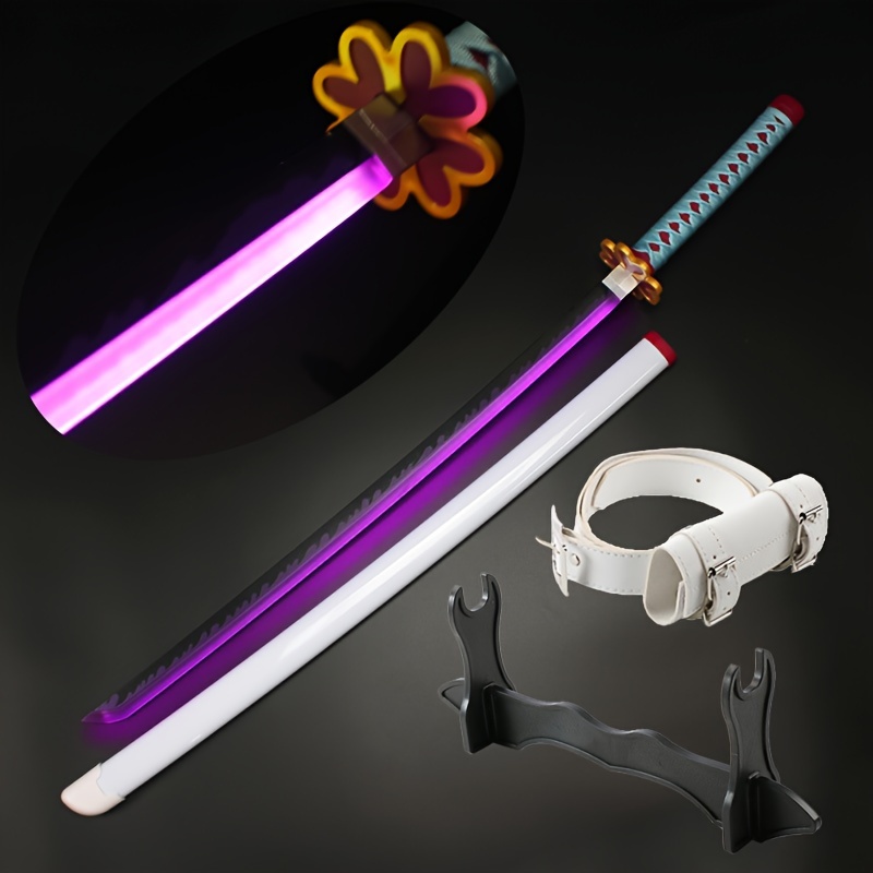 

Light Up Sword Saber Sword With Rechargeable Battery Halloween And Christmas Cosplay Party Prop With Sword Stand And Belt