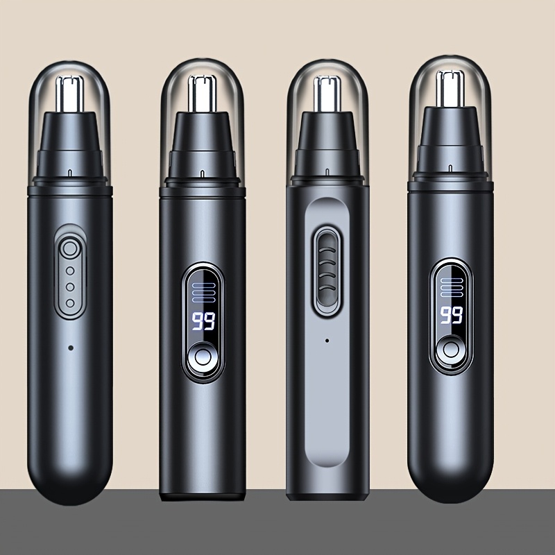 mens ear and nose device rechargeable usb electric hair clipper with lcd display   eyebrow and facial hair removal hair clipper