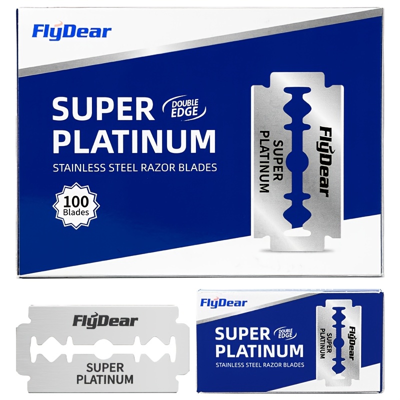 100 cuchillas de afeitar con   filo para un afeitado seguro para hombres - acero inoxidable para un afeitado  ,   y limpio con un   ultra-  y una   cómoda