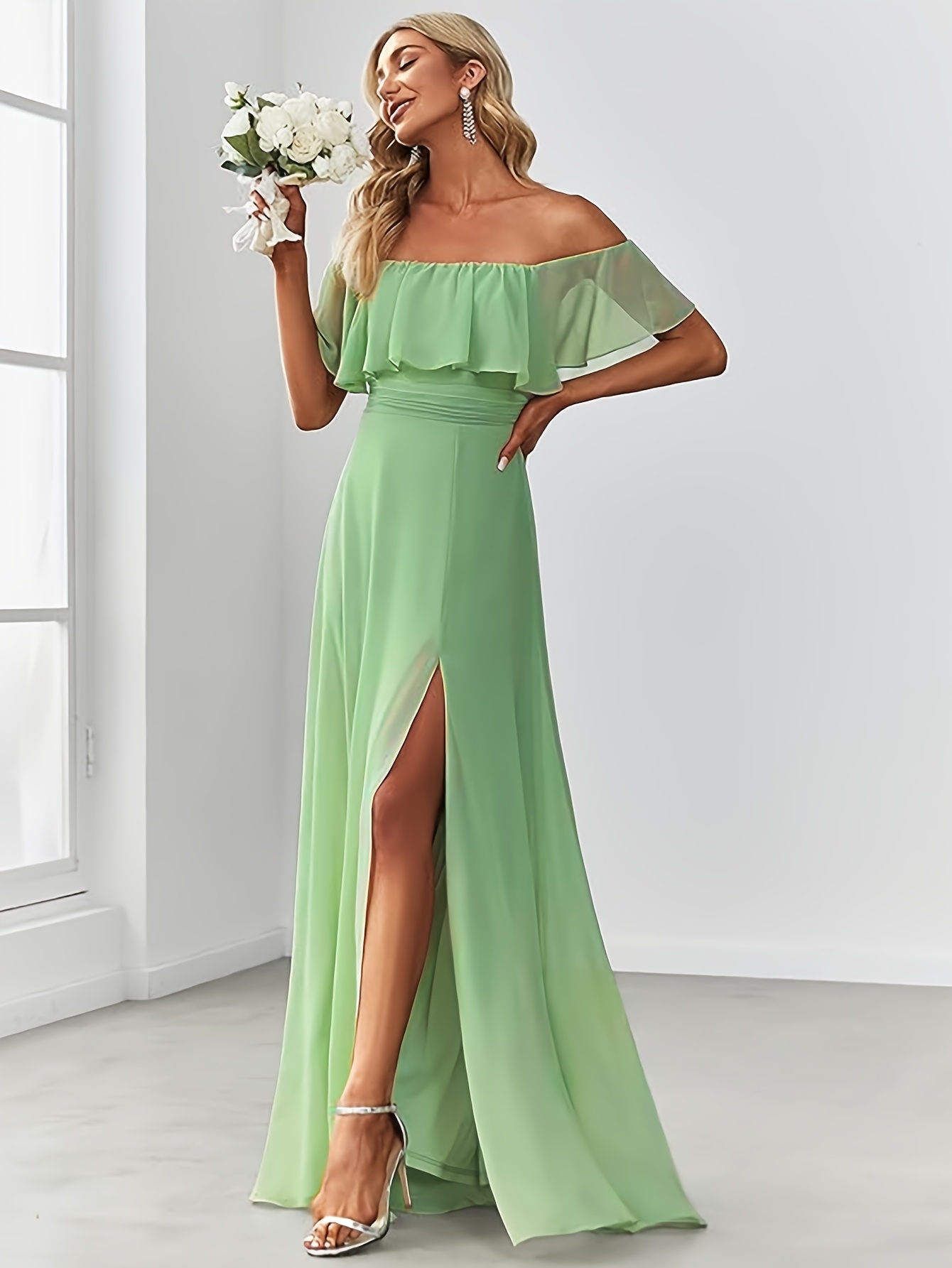 green bridesmaid dresses south africa dress SHEIN Belle Women's Gorgeous Material: Cotton / Nylon Size:22½   37/38