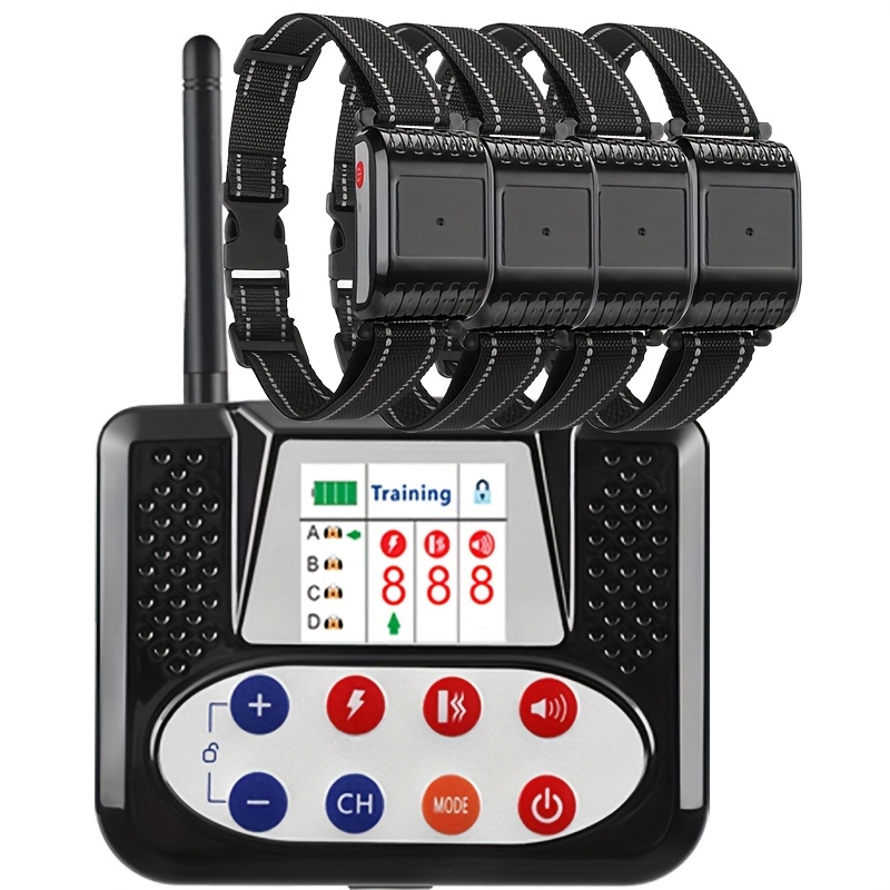 2025   pet wireless electronic fence dog training collar with remote control 2 4g 3g 4g 5g vibration shock training usb battery powered long range 500m lcd display anti lost safety features wireless dog fence system advanced training tool sleek device design durable plastic body